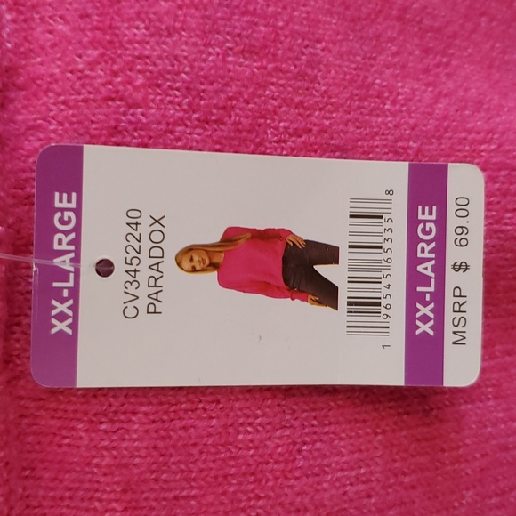 Vince Camuto women’s pink crewneck sweater in size XXL new with tags - Picture 5 of 8